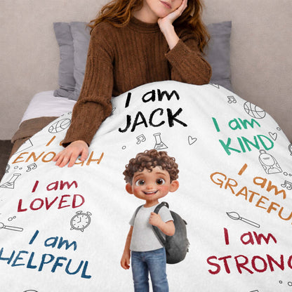 Personalized Kids Affirmation Blanket for Daughter/Granddaughter image 9