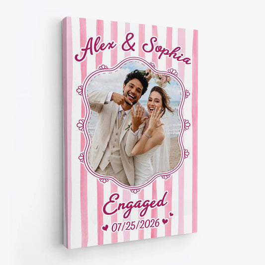Personalized Wedding Canvas Print personalization view for Couples