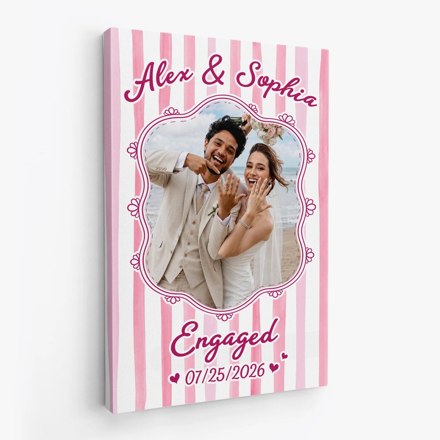 Personalized Wedding Canvas Print personalization view for Couples