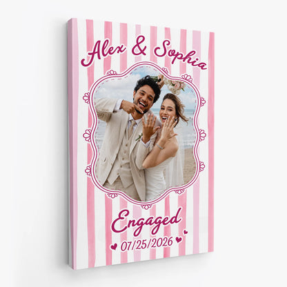 Personalized Wedding Canvas Print personalization view for Couples
