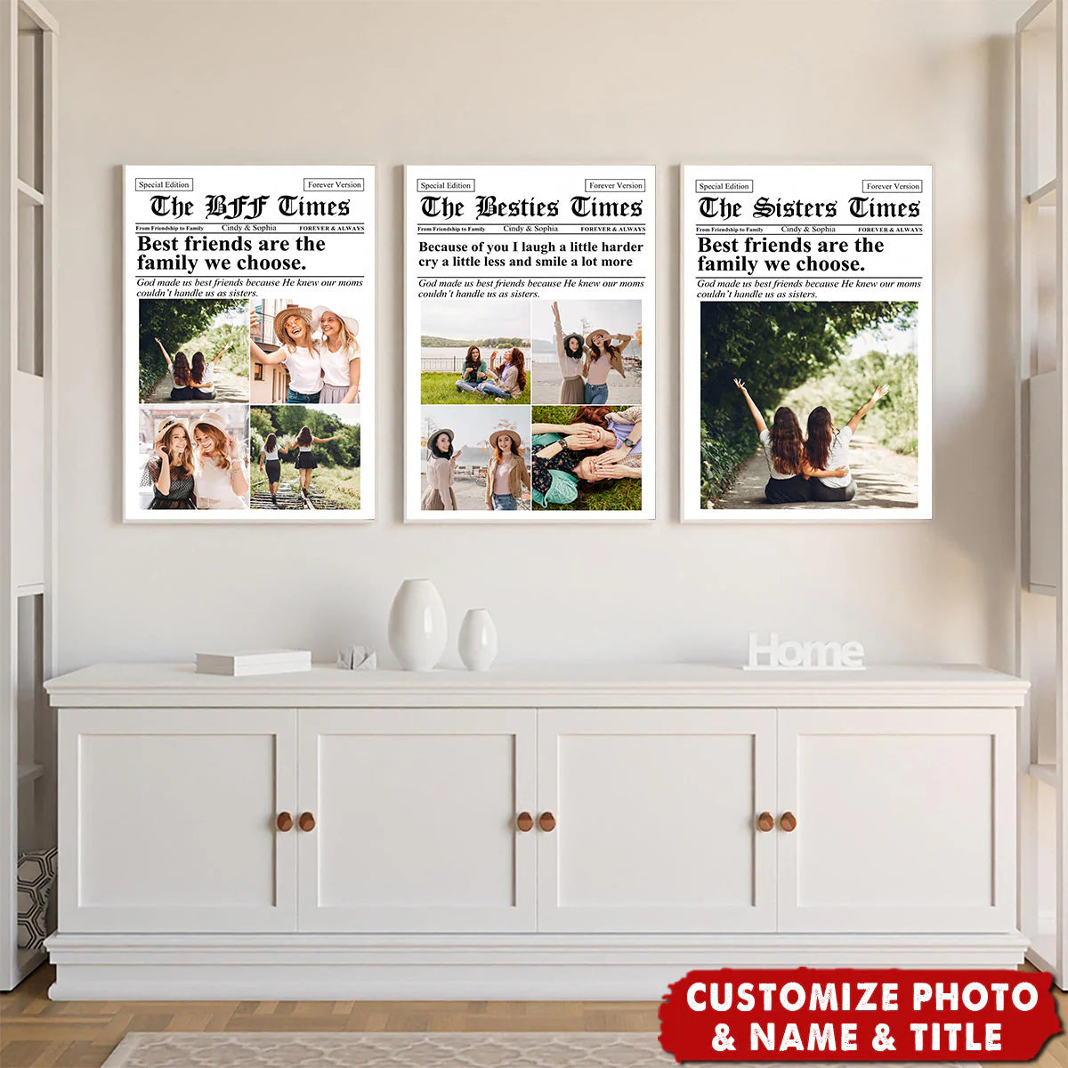 Canvas / Poster gift-ready design for Best Friends