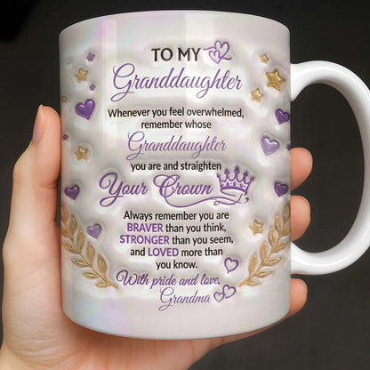Mug material and size view - Personalized Graduation Mug For Granddaughter