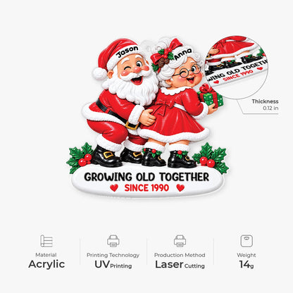 Growing Old Together Personalized Acrylic Ornament for Couples - Custom Christmas Anniversary Gift
