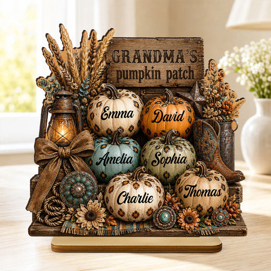 Custom Grandma Pumpkin Patch Sign for Grandma with personalized design details for meaningful gifting