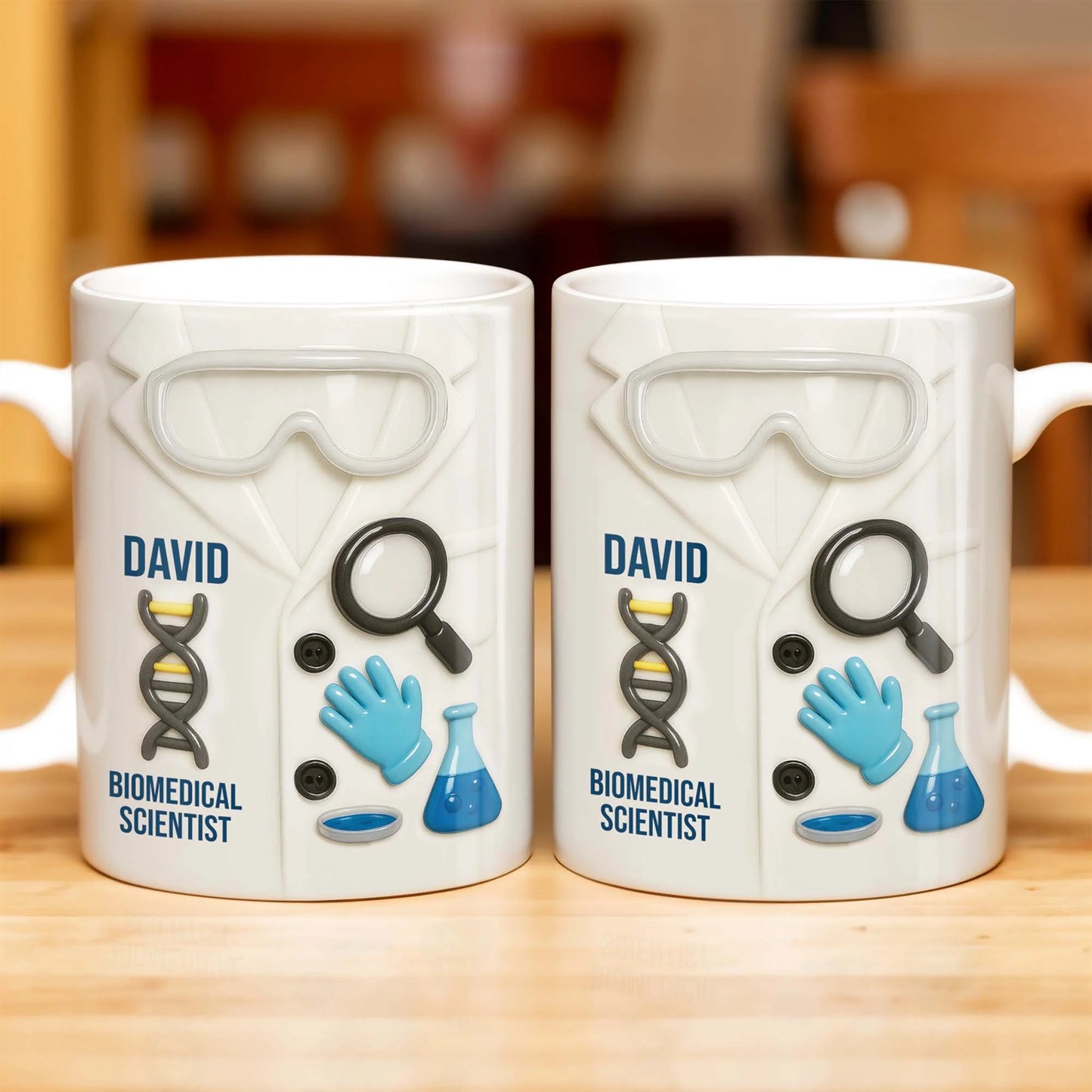 Biomedical Scientist, Magnifying Glass And Lab Essentials