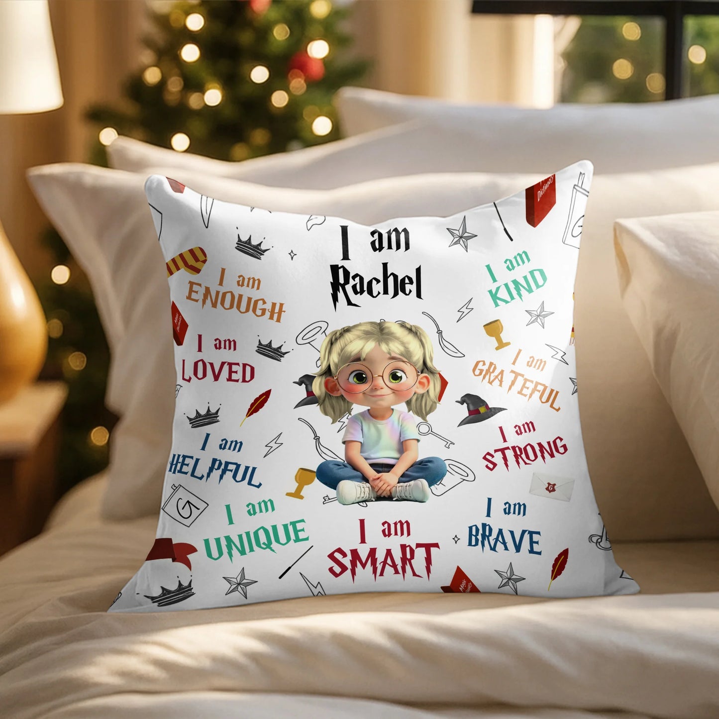 I Am Enough, I Am Loved, Encouraging Positive Affirmations Pillow