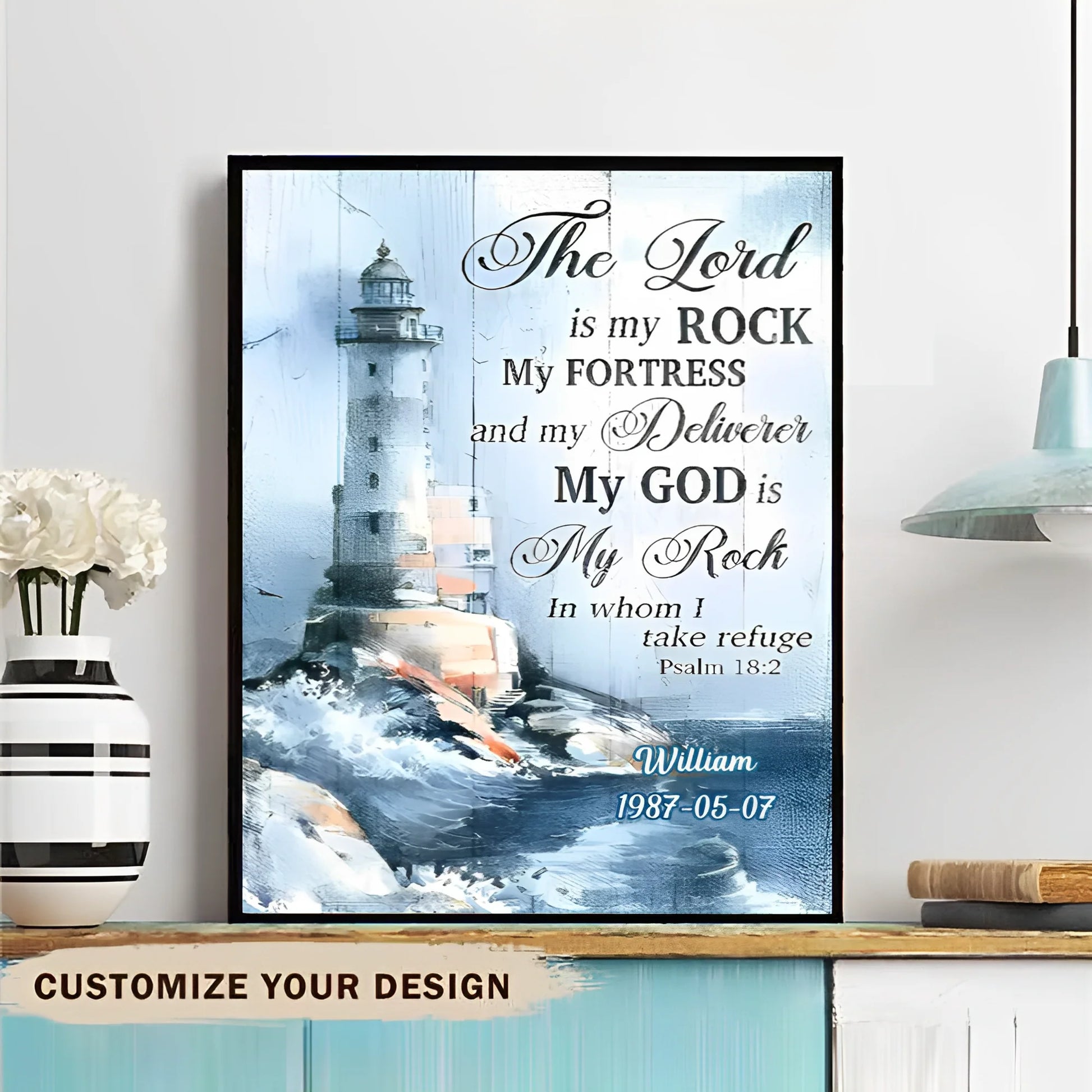 Custom Lighthouse Christian Canvas personalization view for Family