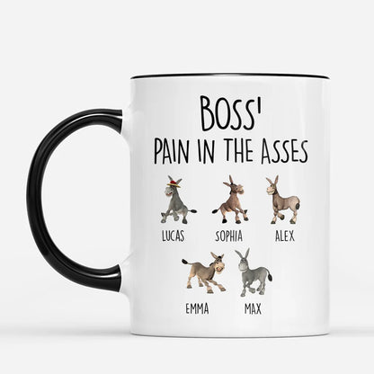 Boss Pain In The Asses Mug - Personalized Funny Ceramic Mug for Boss from Coworkers