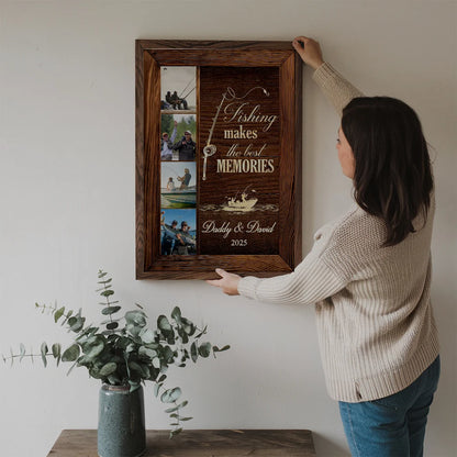 "Fishing Makes The Best Memories" Personalized Canvas / Poster - Custom Photo Gift for Fishing Lovers