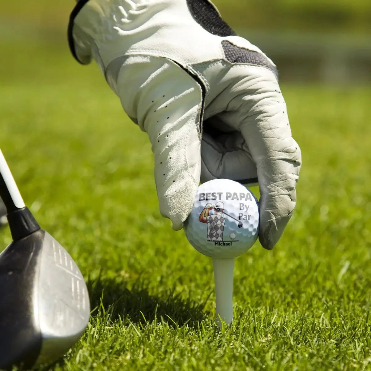 Family - Best Dad By Par - Gift For Father, Golfer - Personalized Golf Ball Golf Ball PRINTS10