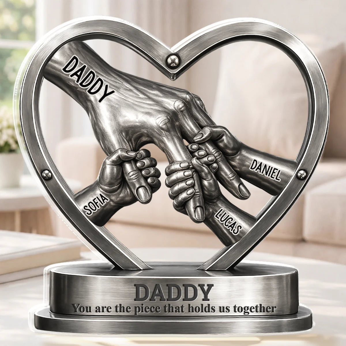 Personalized Dad Puzzle Plaque for Dad with personalized design details for meaningful gifting