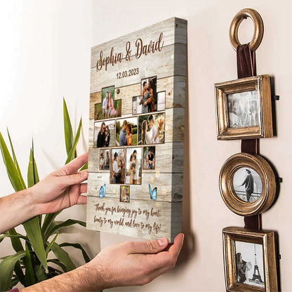 Thank You For Bringing Joy To My Heart - Personalized Photo Collage Canvas / Poster