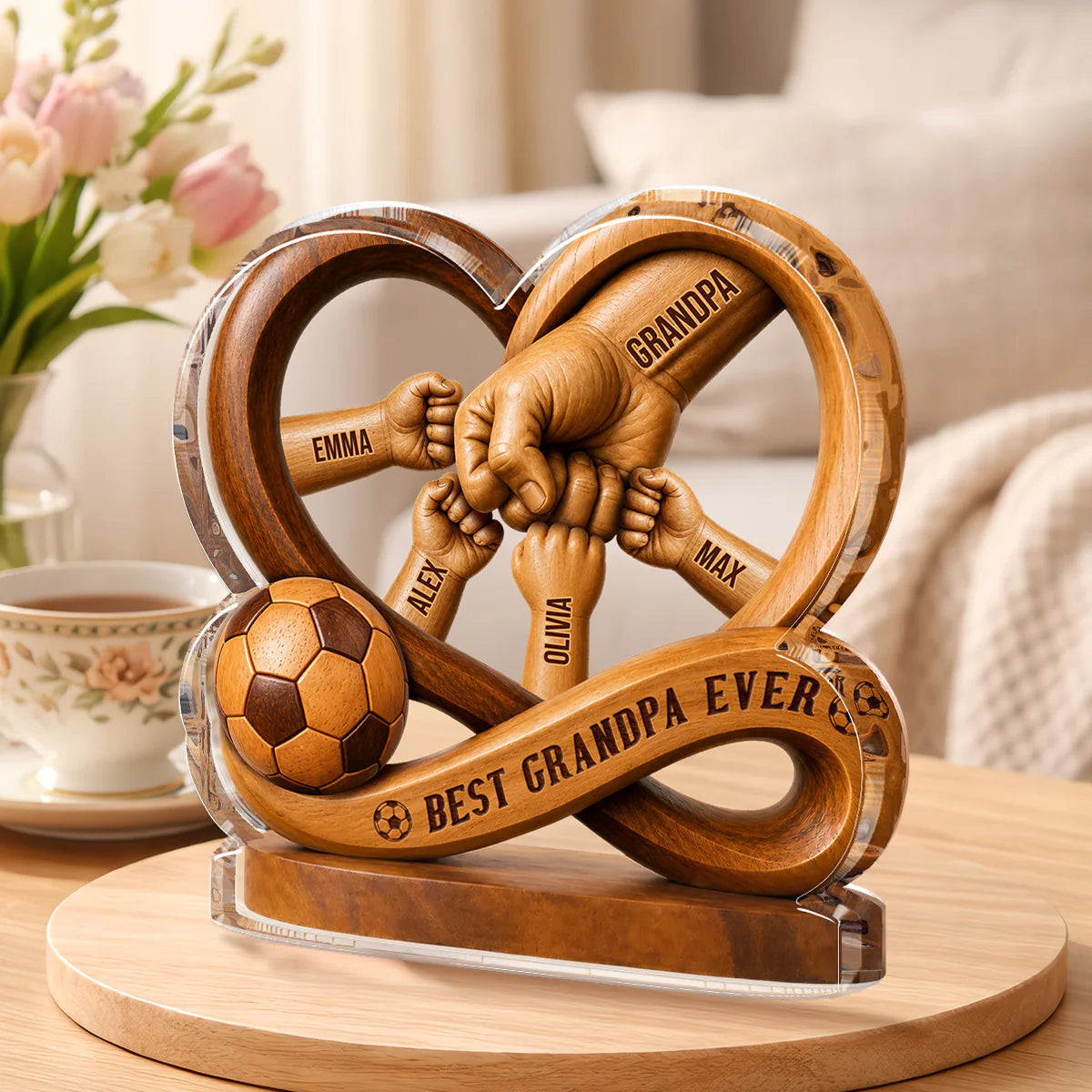 Custom Soccer Plaque For Dad personalization view for Dad