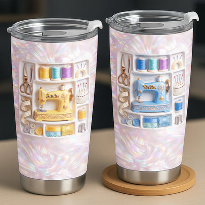 Personalized Sewing Tumbler 20Oz for Mom with personalized design details for meaningful gifting image 6