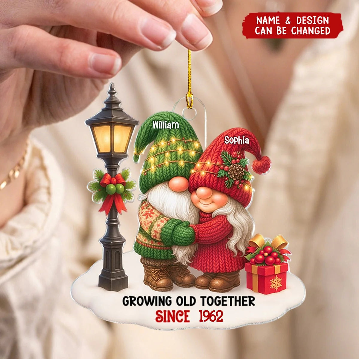 "You And Me We Got This" Personalized Christmas Couple Acrylic Ornament - Custom Names Holiday Keepsake Gift