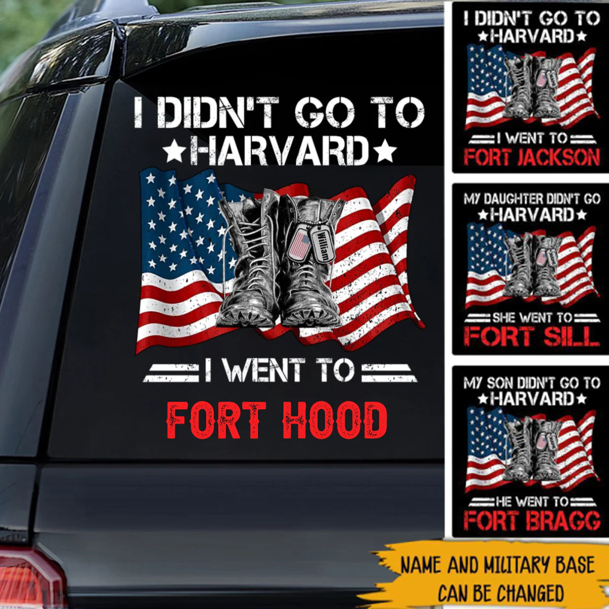 Personalized Military Soldier Car Decal for Military / Veteran