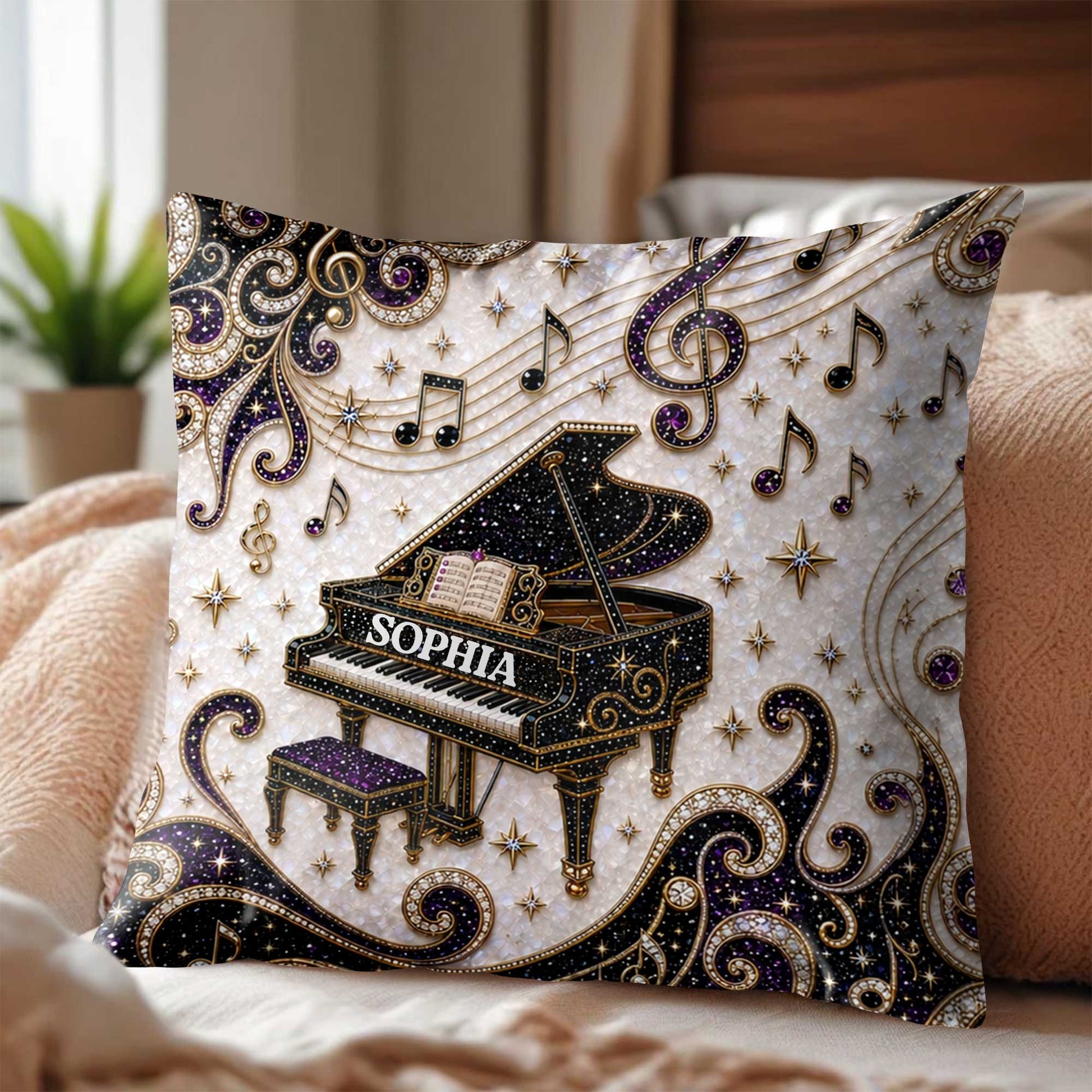 Custom Music Lovers Pillow personalization view for Best Friends