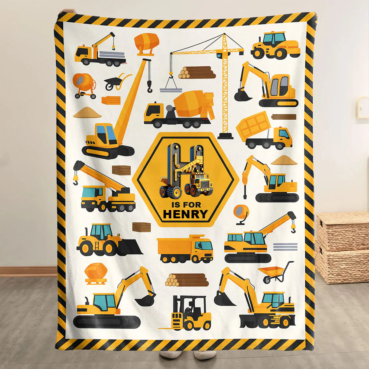 Custom Kids Alphabet Blanket for Kids/Babies with personalized design details for meaningful gifting