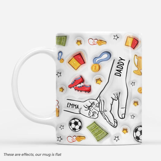 Custom Soccer Dad Mug for Mom with personalized design details for meaningful gifting