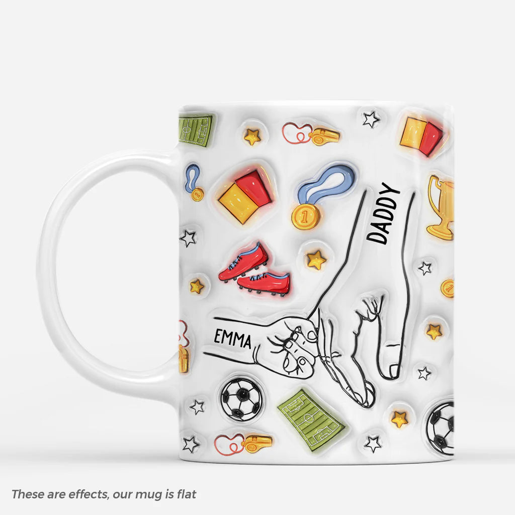 Custom Soccer Dad Mug for Mom with personalized design details for meaningful gifting