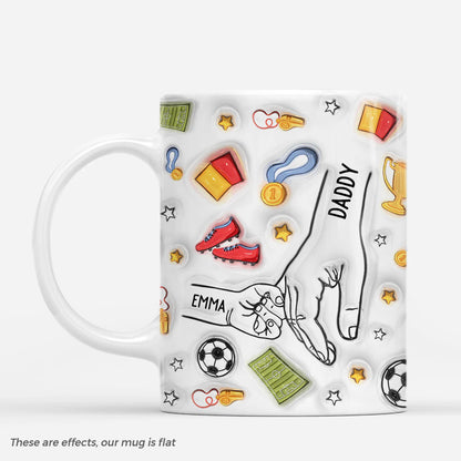 Custom Soccer Dad Mug for Mom with personalized design details for meaningful gifting