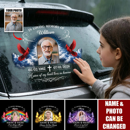 Personalized Memorial Car Decal personalization view for Family