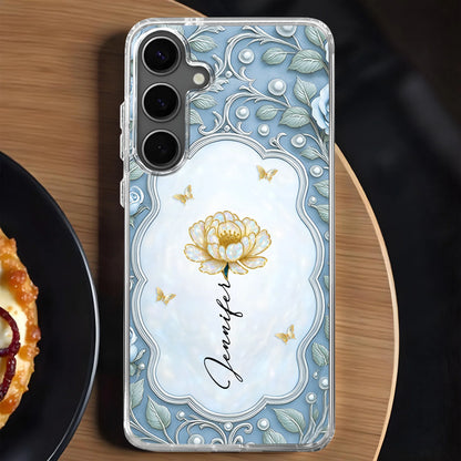 Elegant Floral And Butterfly Phone Case Design