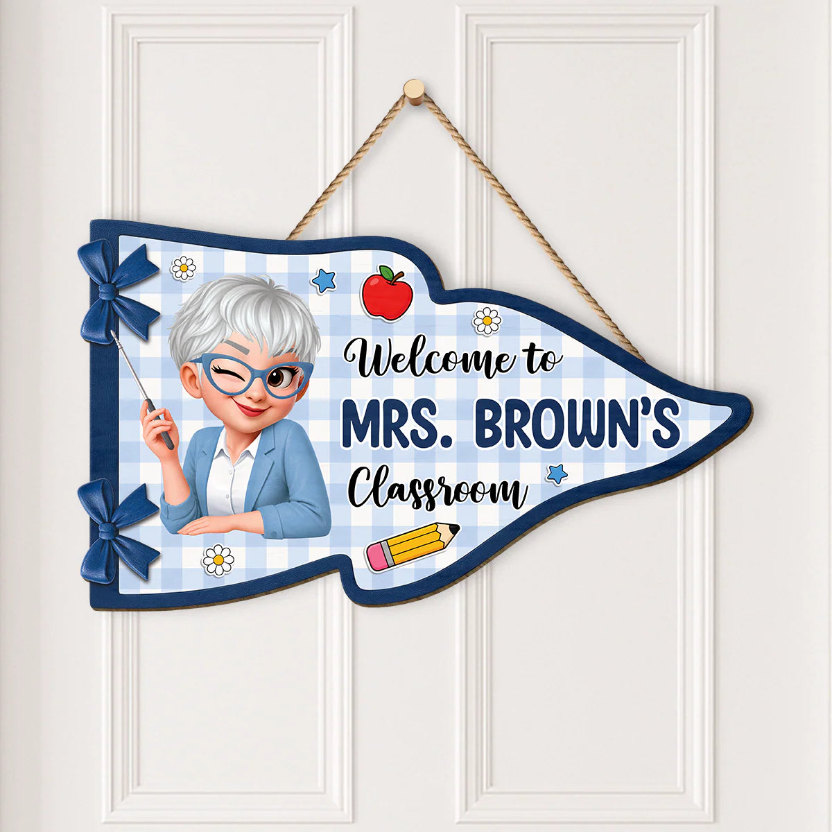 Personalized Teacher Classroom Sign personalization view for Teacher