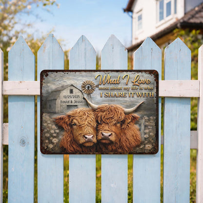 Metal Sign gift-ready design for Couples