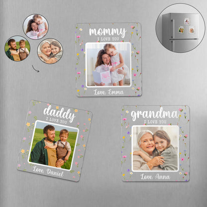 I Love You Custom Photo Acrylic Magnet - Personalized Keepsake Gift for Mom, Dad & Grandma