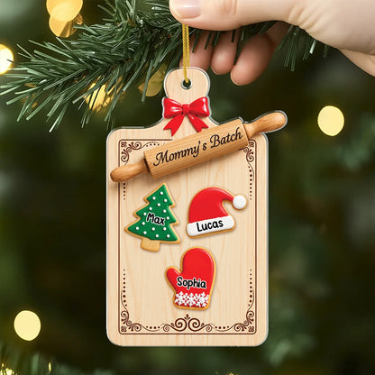 Grandma's Batch Personalized Acrylic Ornament - Custom Christmas Gift for Mom