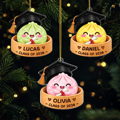 Class of 2026 Graduation Dumpling - Personalized Acrylic Ornament for Senior Gift Keepsake