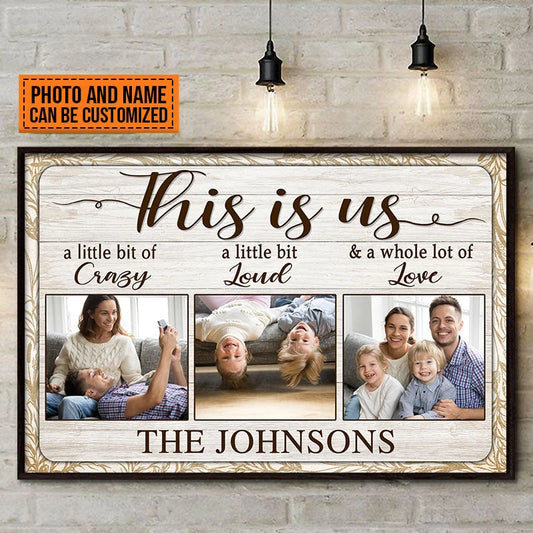 This Is Us Personalized Family Photo Canvas / Poster - Custom Couple Name Wall Art