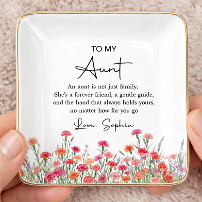 Personalized Aunt Jewelry Dish personalization view for Aunt / Uncle