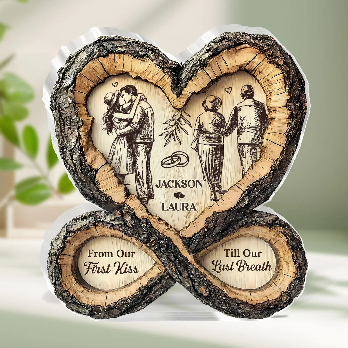 "Until The Very End" Personalized Plaque personalization view for Couples