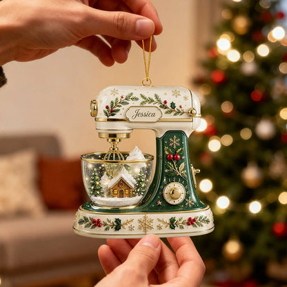 Custom Stand Mixer Acrylic Ornament - Personalized Christmas Baking Gift Keepsake for Bakers
