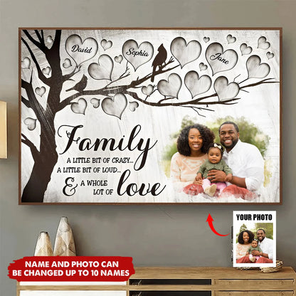 Custom Family Tree Canvas Print for Family with personalized design details for meaningful gifting