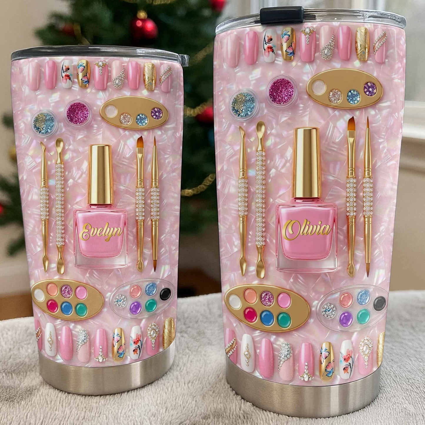 Custom Nail Tech Tumbler for Best Friends with personalized design details for meaningful gifting image 9