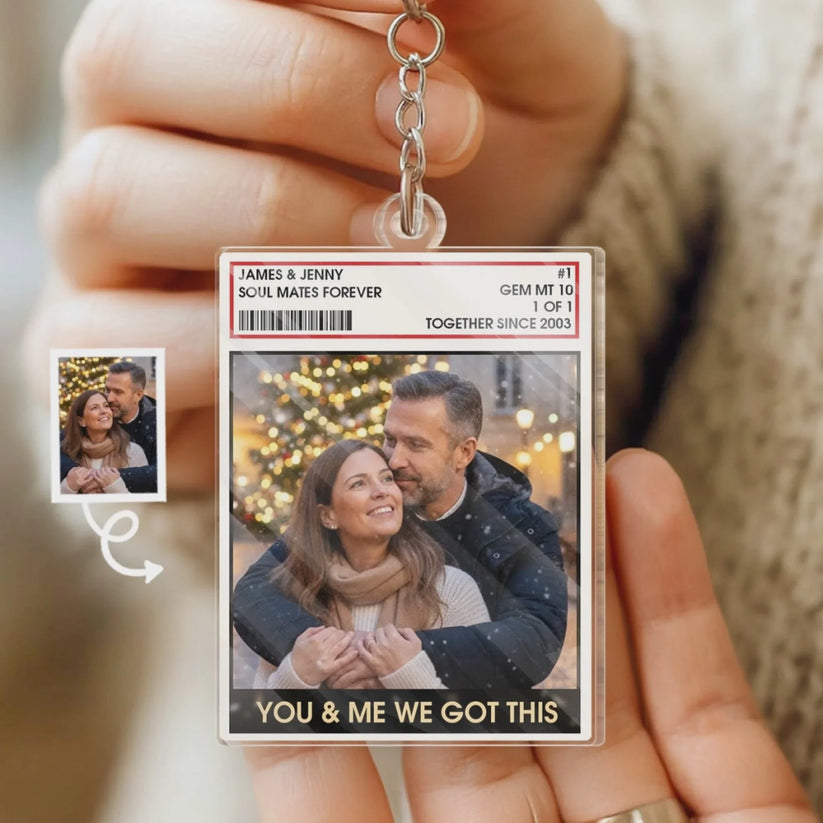 Personalized Couple Photo Keychain | Romantic Anniversary Gift
