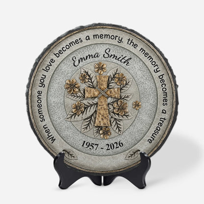When Someone You Love Becomes A Memory - Personalized Garden Stone Memorial for Family