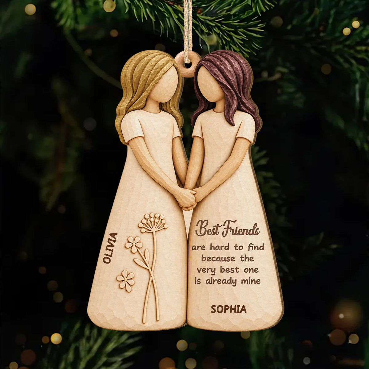 I Will Always Be There For You Ornament - Personalized Best Friend Keepsake Christmas Gift