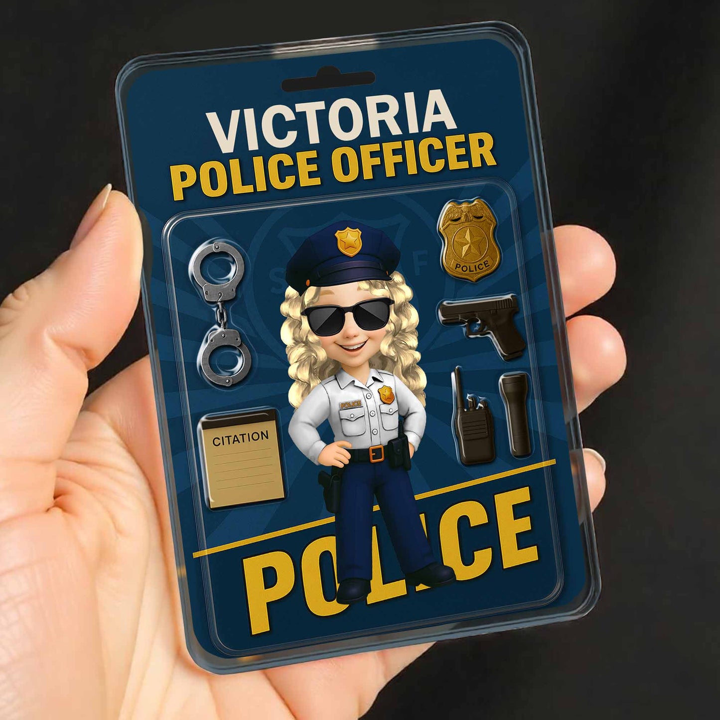 Custom Police Officer Plaque for Military / Veteran with personalized design details for meaningful gifting image 9
