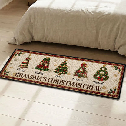 Custom Christmas Memories Made Here Personalized Runner Rug - Festive Family Holiday Doormat Gift