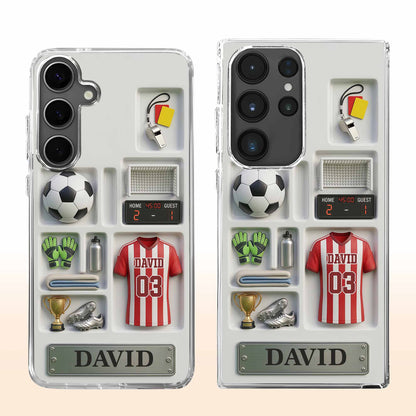 Score Your Goals Personalized Soccer Clear Phone Case - Custom Gift for Sports Fans & Players