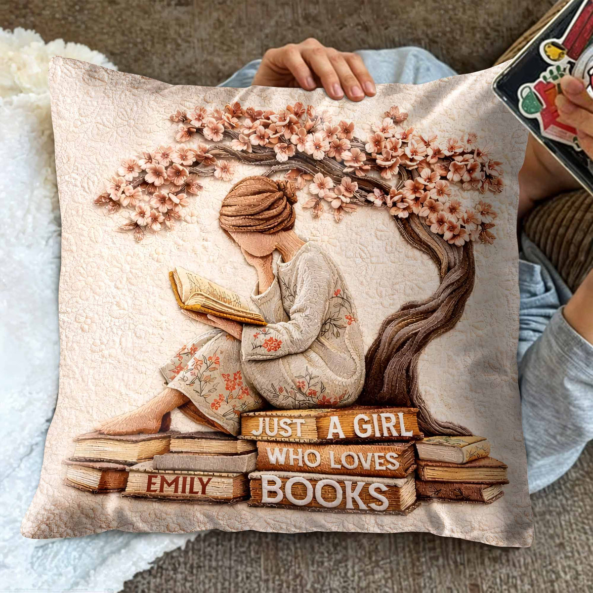 Just A Girl Who Loves Books, Flowers And Tree