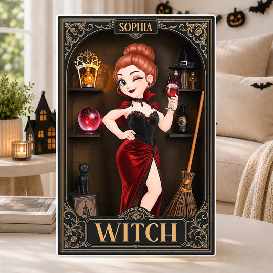 Witch Custom Acrylic Plaque - Personalized Halloween Keepsake