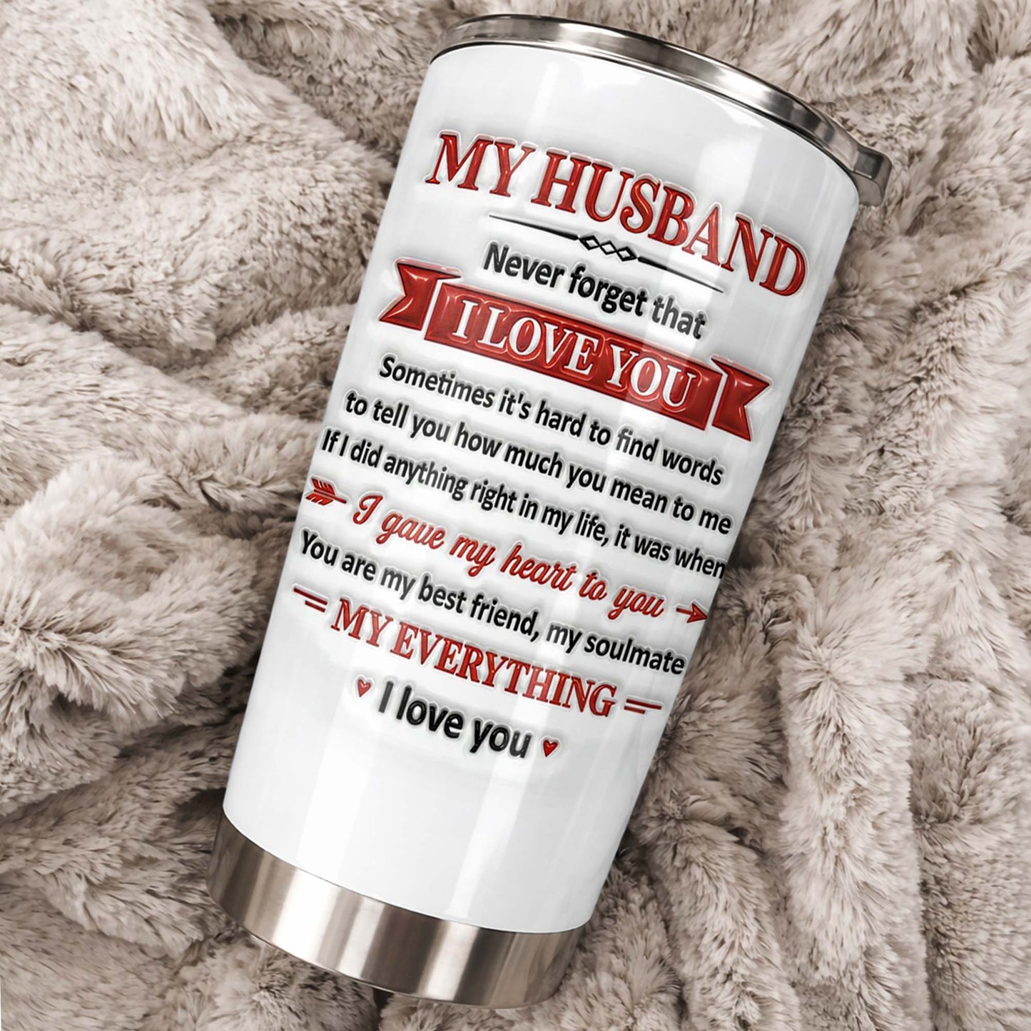 Custom Husband Tumbler for Husband with personalized design details for meaningful gifting image 7