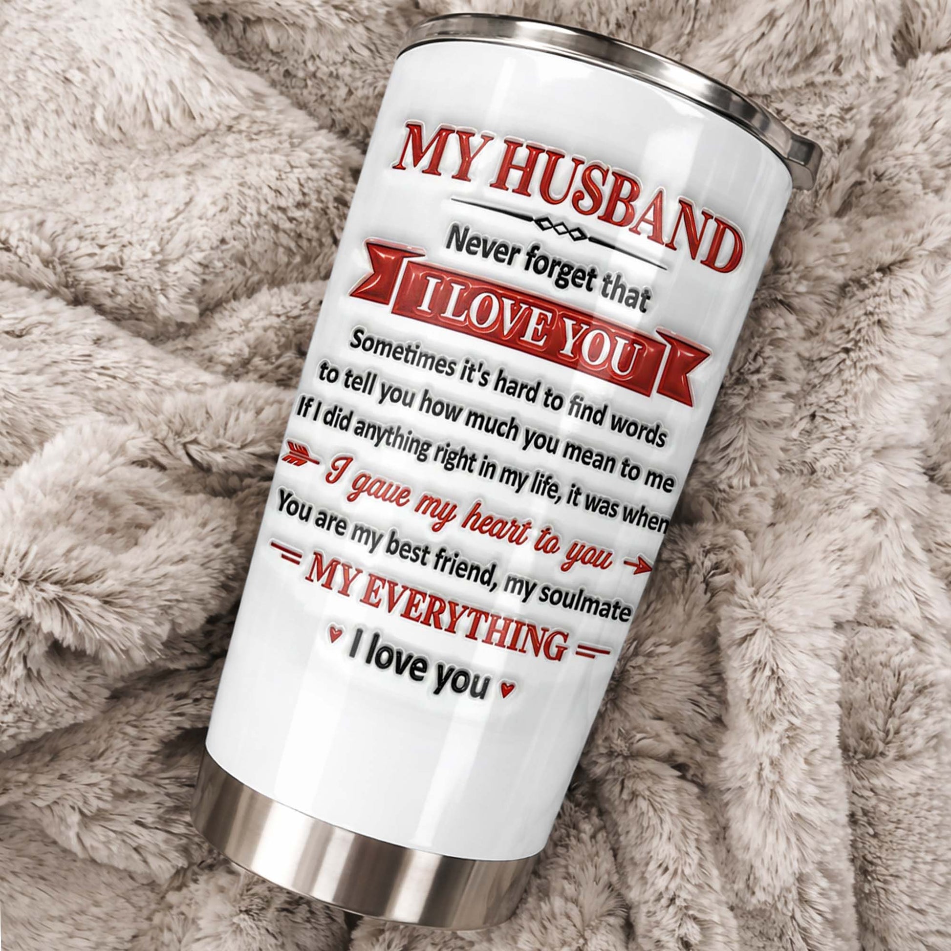 Custom Husband Tumbler for Husband with personalized design details for meaningful gifting image 7