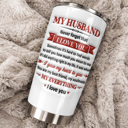 Custom Husband Tumbler for Husband with personalized design details for meaningful gifting image 7