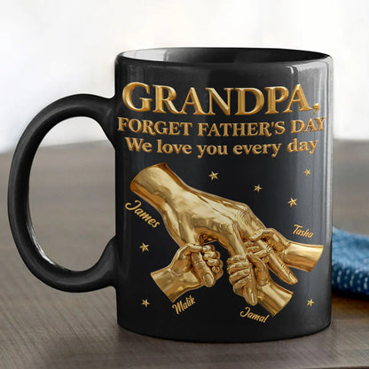 Custom Grandpa Holding Hands Mug for Grandpa with personalized design details for meaningful gifting